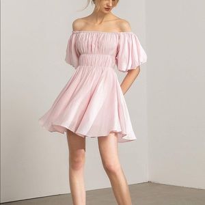 Pink mini dress